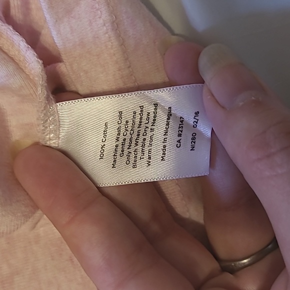 Talbots Petites: Pale Heathered Pink 3/4 Sleeve, Boat Neck, 100% Cotton Shirt MP - Picture 8 of 14